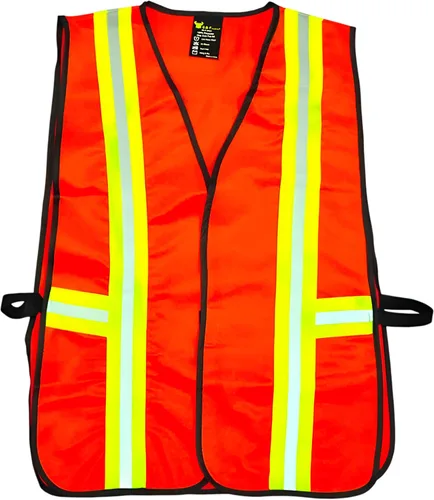 Miniatura 2 de G & F Products Chaleco de seguridad reflectante de alta visibilidad con bolsillos multifunción ANSI Clase 2 Naranja
