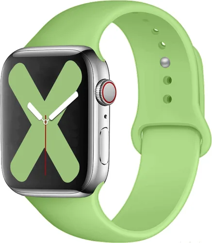Miniatura 32 de Saucyi Compatible con Apple Watch Band 1.614 in 1.575 in 1.496 in 1.929 in 1.772 in 1.732 in 1.654 in, correa deportiva de silicona suave con cierre