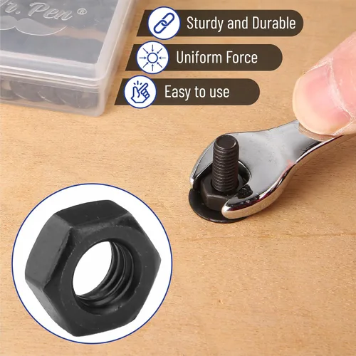 Miniatura 4 de Mr. Pen - Kit surtido de tuercas y tornillos, 113 piezas, hierro galvanizado, M4 M5 M6 Kit de tuercas y pernos métricos surtidos con caja
