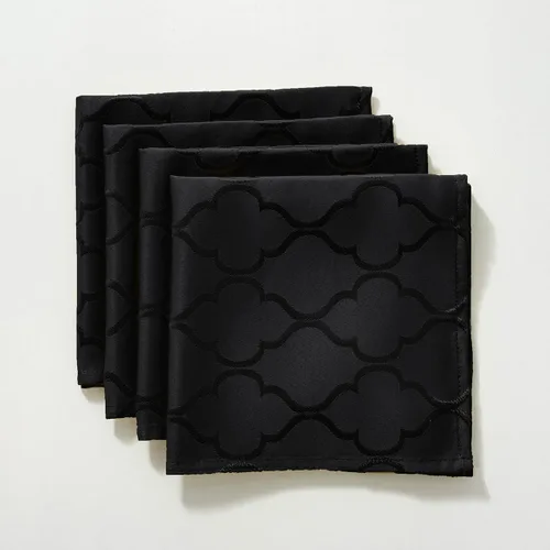 Miniatura 2 de SASTYBALE Servilletas de tela jacquard de 20 x 20 pulgadas, patrón de flores, 4 piezas, sólidas, lavables, cómodas para restaurantes, cenas