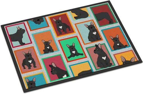 Miniatura 130 de Caroline's Treasures MLM1149MAT - Felpudo rojo Border Collie de 18 x 27 pulgadas, para interiores y exteriores, para entrada, antideslizante, Border