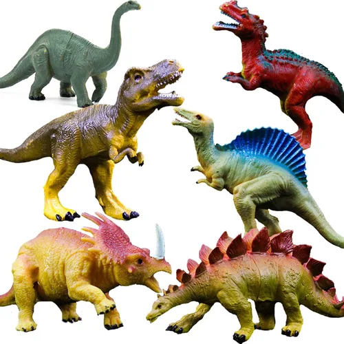 OuMuaMua Juguetes de dinosaurio, juego de figuras de dinosaurio de plástico, juguetes educativos ideales para niños, incluyendo T-Rex, estegosaurio,