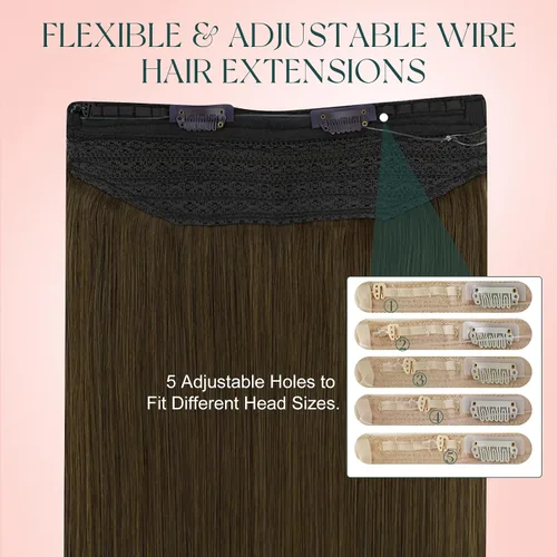 Miniatura 92 de Easyouth Extensión de cabello humano rubio con cola de caballo, extensiones de cabello humano rubio dorado con reflejos rubios, extensiones
