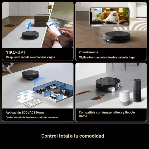 Miniatura 6 de ECOVACS DEEBOT X8 PRO OMNI Robot Aspiradora y Trapeadora, 18000Pa, OZMO ROLLER Trapeado Autolavable Instantáneo, Lavado de Trapeador con Agua
