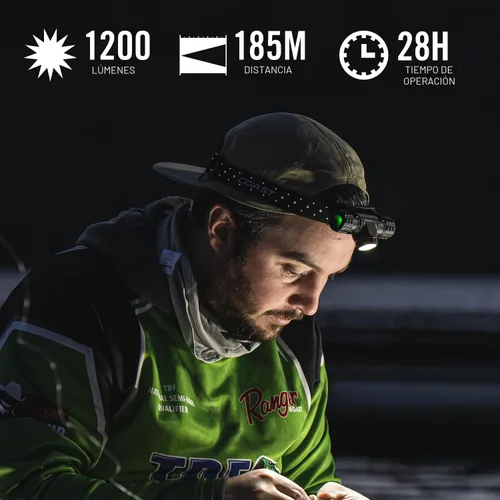 Miniatura 4 de Coast XPH30R 1200 Lumen USB-C Recargable Dual Power Faro con haz de enfoque giratorio y base magnética, 4.37 oz. - Negro
