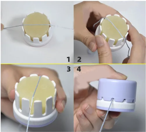 Miniatura 5 de Cera de hilo, Acondicionador de hilo de cera de abeja ajustable de gran capacidad para acolchar costura línea de fortalecimiento