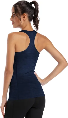 Miniatura 8 de CADMUS Paquete de 3 camisetas sin mangas atléticas de capa base de ajuste seco para mujer