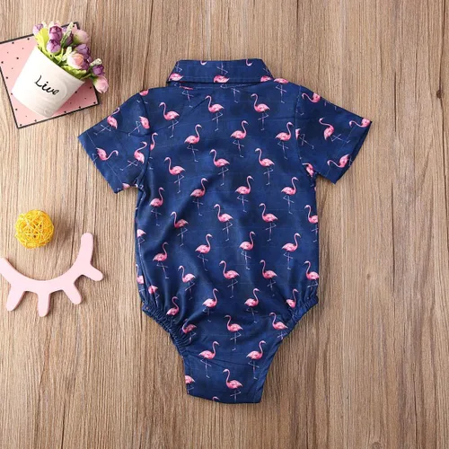 Miniatura 5 de Bagilaanoe Mameluco formal de manga corta para bebés y niños, ropa de caballero de una pieza, 3-24 meses