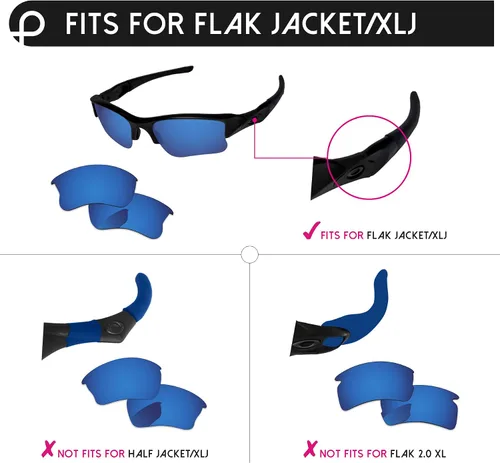 Miniatura 3 de Lentes de repuesto para gafas de sol Oakley Flak Jacket XLJ OO9009