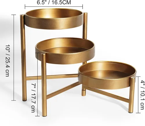 Miniatura 2 de Harvest Land - Soporte para plantas de 3 niveles para interiores, estante de flores de metal, soporte de mesa para jardín, balcón, sala de estar