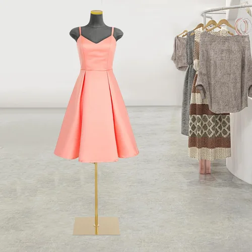 Miniatura 6 de Vestido de maniquí femenino con forma de torso, forma de vestido femenino con altura ajustable, cuerpo de maniquí para exhibición de joyas de vestir