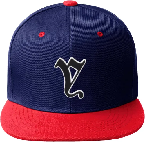 Miniatura 383 de Daxton Gorra clásica con visera de billete plano con letras del alfabeto inglés antiguo de la A a la Z