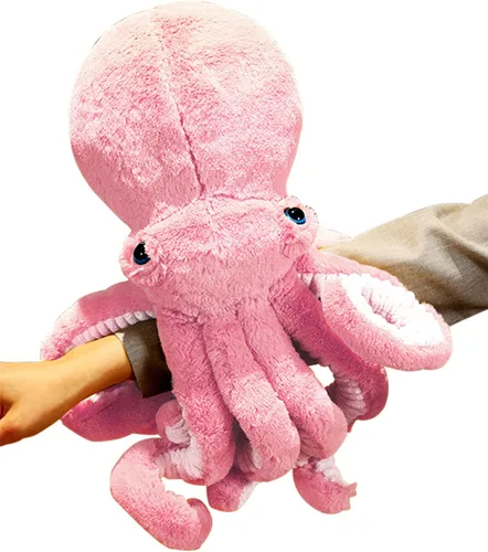 Miniatura 5 de GOOC Pulpo, animales de peluche, pulpo, muñecos de peluche, juguetes de peluche de pulpo, regalo para niños y amantes (negro)