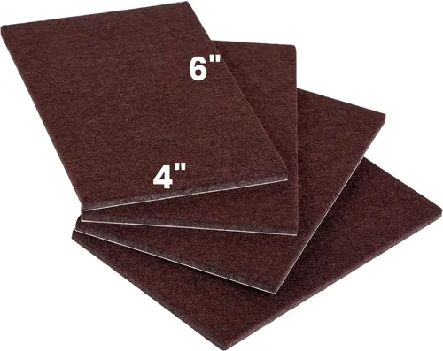 Miniatura 11 de Juego de 8 almohadillas de fieltro grandes para muebles, de 6 x 4 pulgadas, color marrón, autoadhesivas, antiarañazos, resistentes, 0.197 in
