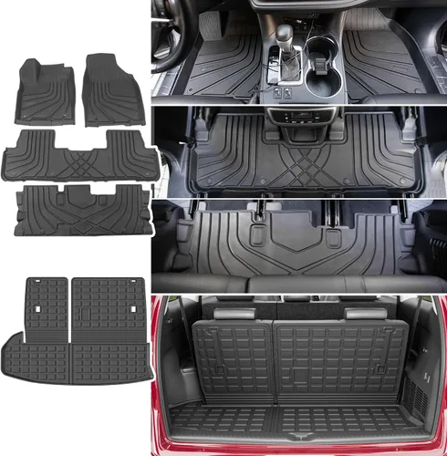 Miniatura 8 de Xipoo Alfombrilla de carga compatible con Toyota Highlander 2014-2019, alfombrilla de maletero para respaldo, forro de carga de repuesto