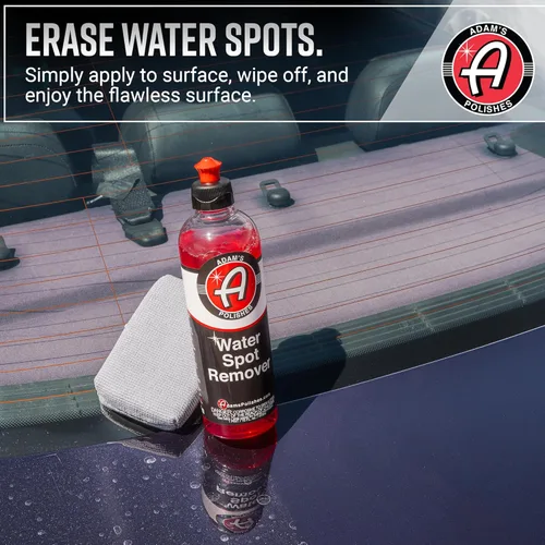 Miniatura 3 de Adam's Polishes Removedor de manchas de agua - Quitamanchas de agua dura para vidrio, puertas de ducha, pintura, ventanas, detallado de automóviles