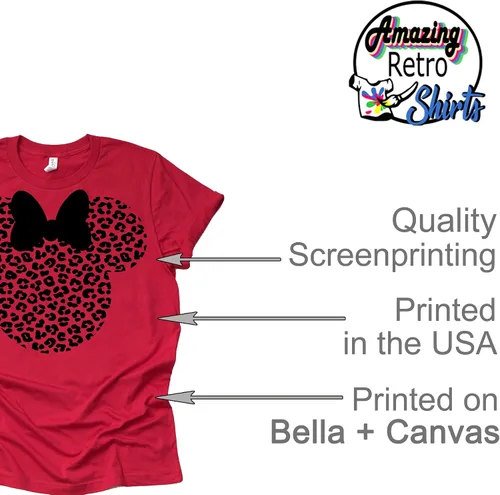 Miniatura 4 de Leopardo Minnie Camisa Cheetah Minnie Camisa Camisa Animal Kingdom Camisa de Safari Casual Camisa de Manga Corta