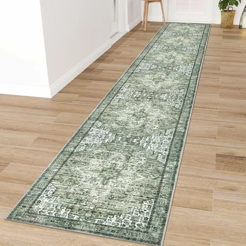 Miniatura 96 de SIILOOM Alfombra lavable de 2 x 3 pies, alfombra suave color taupe ceniza para entrada, tapete antideslizante para puerta de interior, tapete
