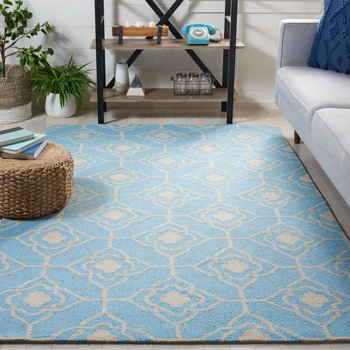 Miniatura 15 de SAFAVIEH Four Seasons Collection FRS233F FRS233F - Alfombra de pasillo floral con gancho a mano, 2 pies 3 pulgadas x 8 pies, color gris y dorado