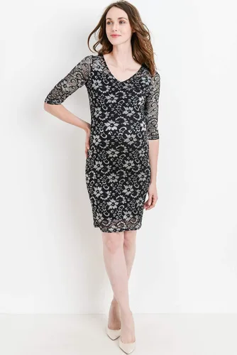 Miniatura 5 de Vestido de maternidad con encaje floral hasta la rodilla para mujer de HELLO MIZ