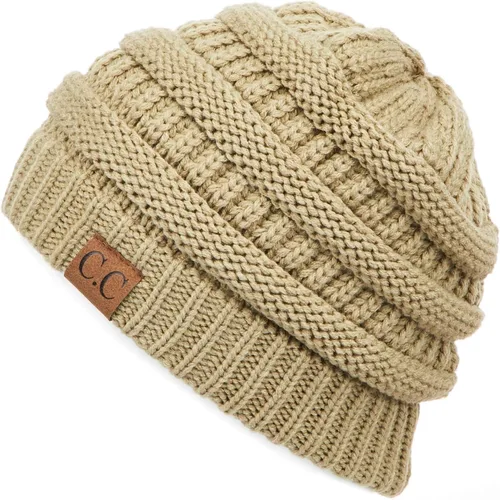 Miniatura 102 de C.C Trendy Warm Chunky Soft Stretch Cable Knit Beanie