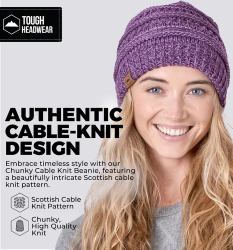 Miniatura 2 de Gorro de punto para mujer, cálido y suave, elástico, para clima frío de Tough Headwear