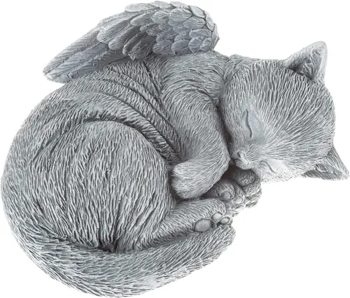 Miniatura 6 de Piedra Conmemorativa para Gatos - Ángel de Gatito Durmiendo en Paz, Estatua para Jardín, Recuerdo, Marcador de Tumba y Pérdida - Regalo de Simpatía