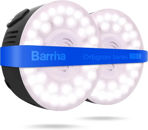 Miniatura 14 de Barrina Orbgrow OG09 Luz de Crecimiento Puck, 5000K 18W (2 x 9W, Equivalente a 270 Vatios), Luz de Espectro Completo para Plantas