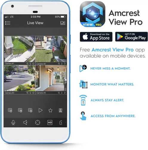 Miniatura 5 de Amcrest UltraHD 4K (8MP) Cámara IP POE de seguridad para exteriores, bala, visión nocturna de 98 pies, lente de 2.8mm, IP67 resistente a