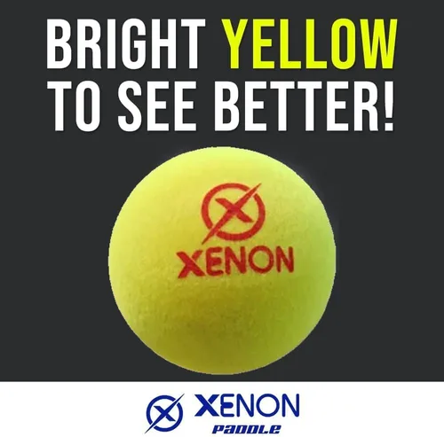Miniatura 4 de X Platform Tennis Balls by Xenon, Bright Yellow for High Visibility, Superb Durability, APTA Approved, 2 Balls per Sleeve