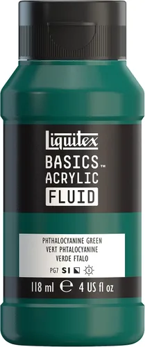 Miniatura 45 de Liquitex BASICS Pintura acrílica fluida, botella de 118ml (4 onzas), tono amarillo cadmio medio Tono medio amarillo cadmio
