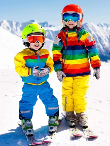 Miniatura 6 de SATINIOR 2 pares de guantes impermeables para niñas y niños, guantes de nieve cálidos para niños