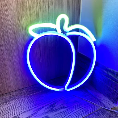 Miniatura 15 de Letrero de luz LED de neón de durazno, lámpara hecha a mano para pared, habitación, fiesta, hogar, bar, arte, Navidad, dormitorio, mesa, boda, Coral