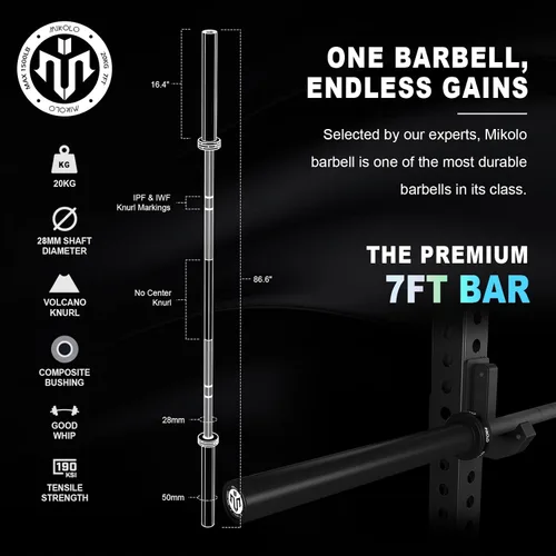 Miniatura 6 de Mikolo Jaula de Potencia, Rack de Potencia con Sistema de Cruce de Cables, 1500LBS Rack para Sentadillas con Sistema de Jalón LAT, Jaula de Negro