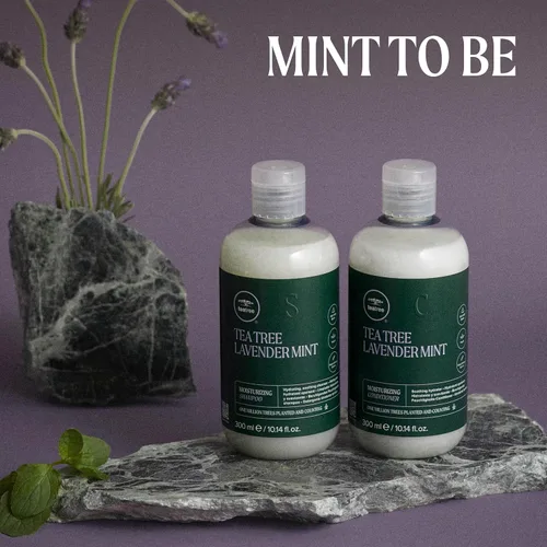 Miniatura 10 de Acondicionador hidratante de menta y lavanda de árbol de té, hidrata y calma, para cabello grueso y seco