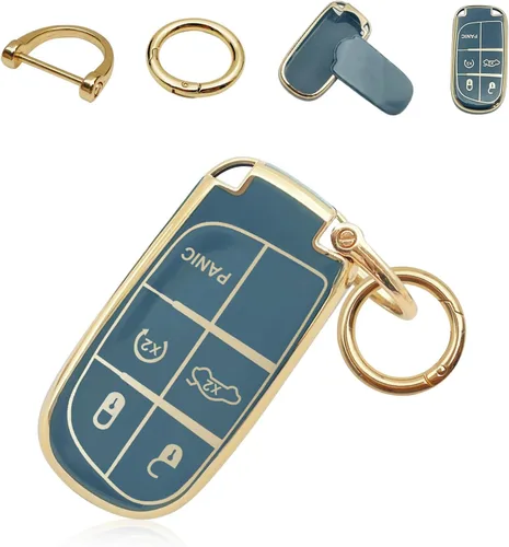 Miniatura 11 de Funda para Llavero de Llave Jeep, Llavero Funda Suave de Protección Completa Carcasa para Llave, Accesorios de Automóvil para Hombres, Niñas, Rojo