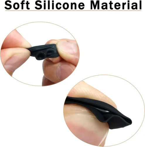 Miniatura 2 de Luckvan Puntas de silicona para auriculares inalámbricos de repuesto universales para boquillas de 0.177 in-0.236 in, 6 pares LMS negro