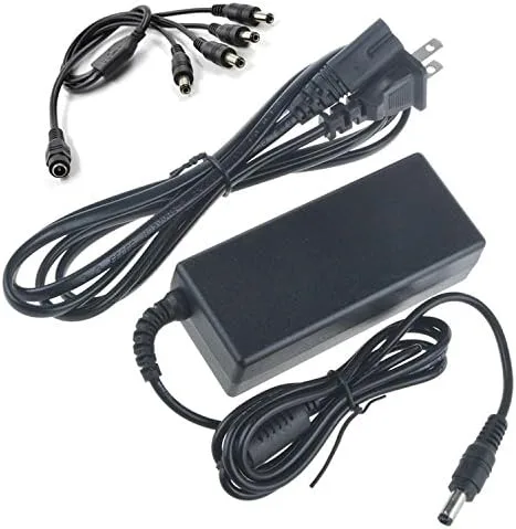 Conector divisor de 4 vías 12 V 4 A AC/DC adaptador de repuesto para cámaras de seguridad Mace 12 V DC 4000 mA cable de alimentación cargador