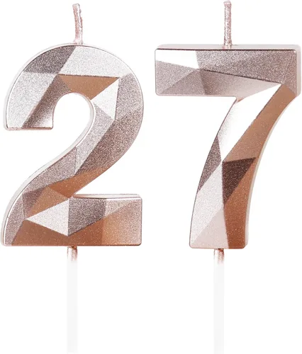 Miniatura 191 de Velas de cumpleaños número 15, velas número 15, velas de feliz cumpleaños de oro rosa para pastel, decoraciones de cobertura de pastel de diseño 3D