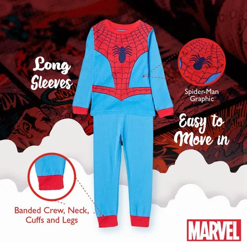 Miniatura 3 de Marvel Boys' 6-piece Snug-fit Cotton Pajama Set, Soft & Cute for Kids, Comfortable Nightwear