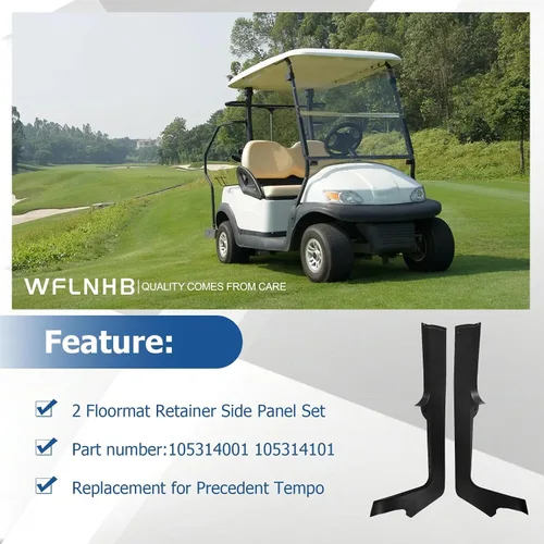 Miniatura 5 de WFLNHB Juego de paneles laterales de retención de piso para automóvil precedente en adelante, club, carro, carrito de golf, lado del pasajero, lado