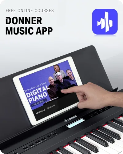 Miniatura 9 de Donner DEP-20 Piano digital para principiantes de 88 teclas, teclado ponderado de tamaño completo, piano eléctrico portátil con pedal