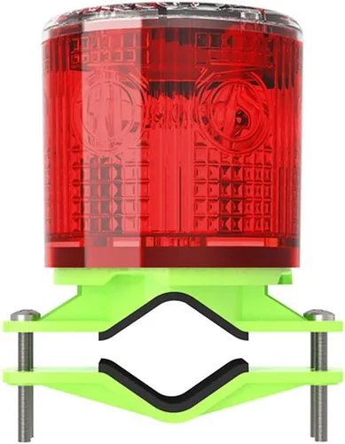 Aolyty Luz de advertencia estroboscópica solar IP54 impermeable LED intermitente luz de seguridad brillante lámpara de advertencia al aire libre Rojo