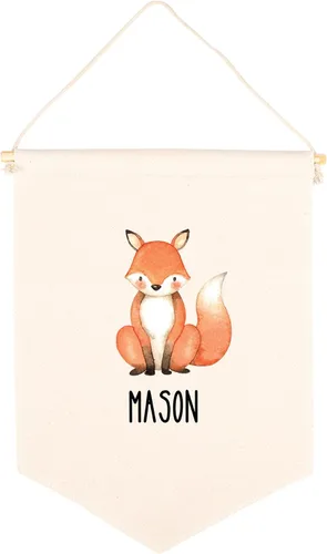 Miniatura 11 de Andaz Press Cartel de lienzo colgante – Tapiz de alfabeto y animales para colgar en la pared para bebé niña y niño, decoración de pared de guardería