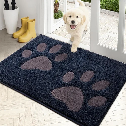 Miniatura 16 de PURRUGS Tapete para puerta que atrapa la suciedad, 32 x 70 pulgadas, antideslizante, lavable a máquina, tapete de microfibra para entrada, tapete