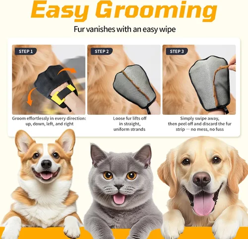 Miniatura 4 de Removedor de pelo de mascotas paquete de 3, removedor de pelo de perros y gatos, herramienta de eliminación de pelo de mascotas, herramienta