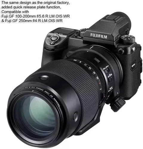 Miniatura 7 de iShoot Collar de lente de anillo de montaje en trípode compatible con Fujifilm GF 9.843 in f/4 R LM OIS WR y Fuji GF 3.937-7.874 in f/5.6 R LM OIS