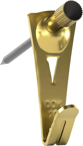 Miniatura 7 de OOK 533050 Colgadores Profesionales para Cuadros, Colgadores de Arte, Acolchados, Latón, Ganchos Reutilizables para Cuadros, 100 lb (1 Juego), Negro