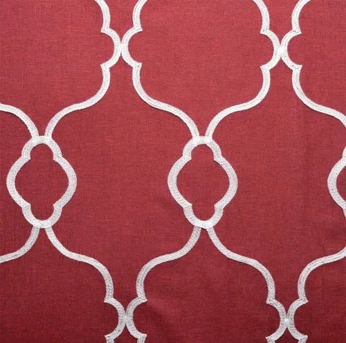 Miniatura 8 de Miuco, cortinas de imitación de lino con bordado marroquí, semitransparentes, con ojales para salón o dormitorio