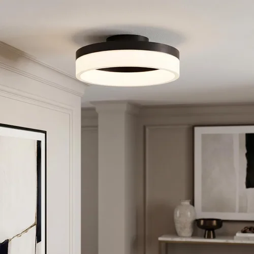 Miniatura 3 de Quoizel Cohen - Lámpara de techo redonda semiempotrada, bronce aceitado, luz LED moderna colgante integrada para pasillo, cocina, dormitorio o baño